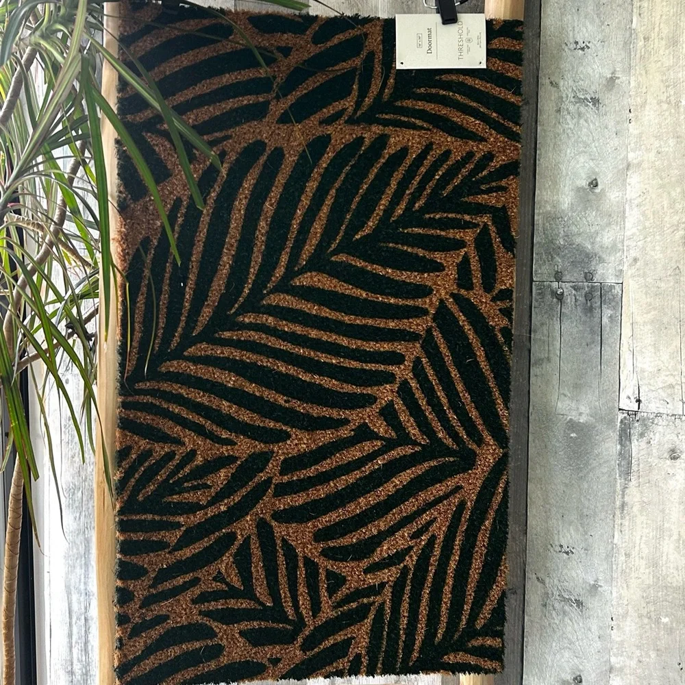 🌴 Tropical Palm Rectangular Outdoor Doormat | Threshold